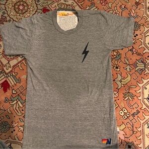Aviator Nation Heather Gray Lightning Tee